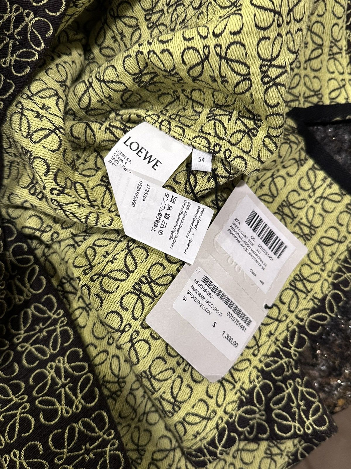Loewe Loewe Monogram Anagram Jacquard Zip Up Jacket Size US XXL / EU 58 / 5 - 19 Thumbnail
