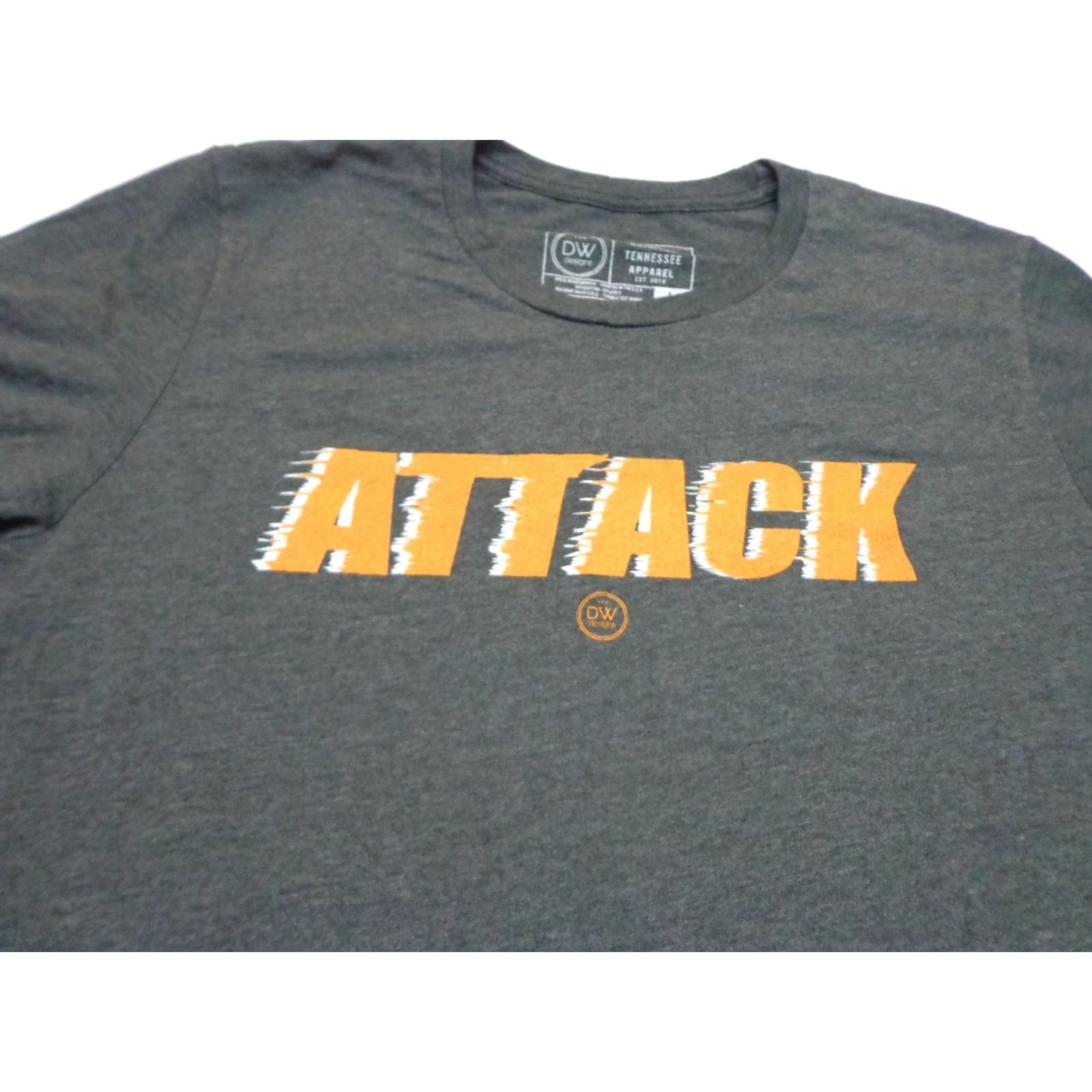 Vintage DW Designs Football T-Shirt Gray with Orange Graphic Men’s Medium NWT Size US M / EU 48-50 / 2 - 2 Thumbnail