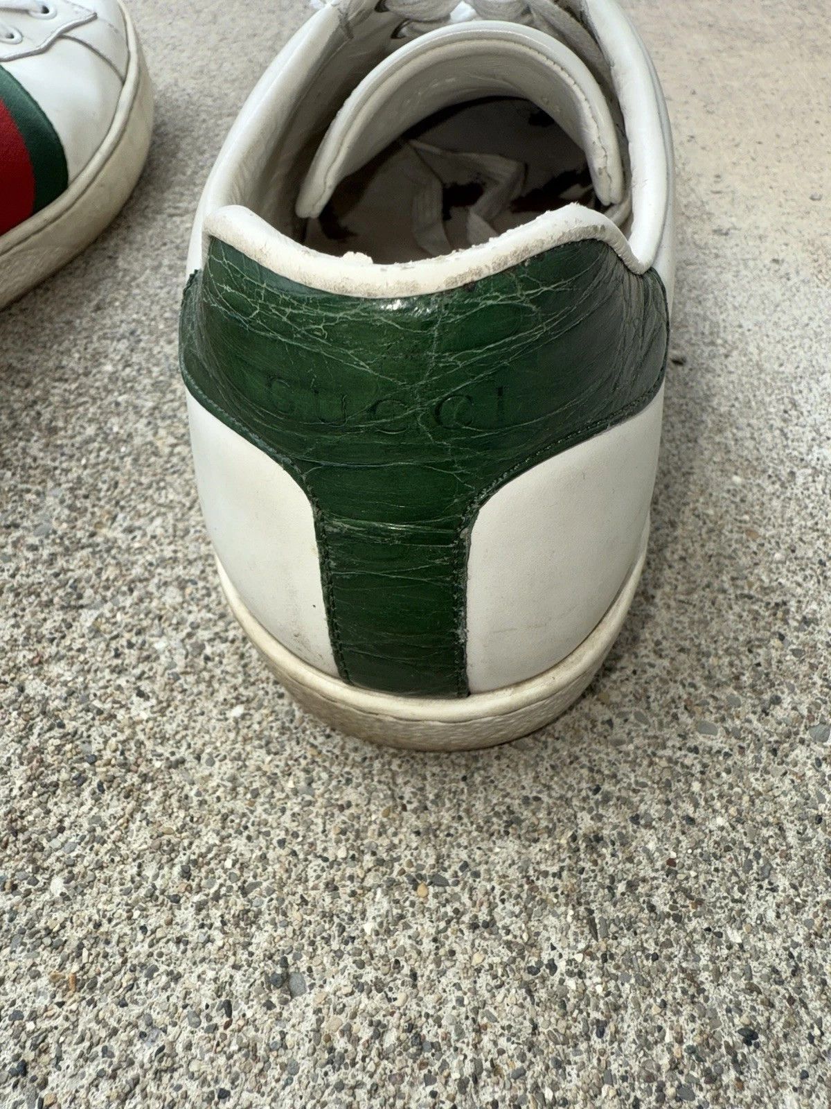Gucci Gucci Ace Sneakers 9.5 White Leather Low 386750 Size US 9.5 / EU 42-43 - 6 Thumbnail