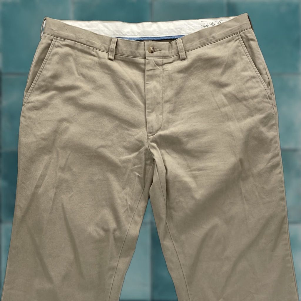 Polo Ralph Lauren Polo Ralph Lauren Pants Mens 38x32 Khaki Classic Chino Flat Front Preppy Casual Size US M / EU 48-50 / 2 - 1 Thumbnail