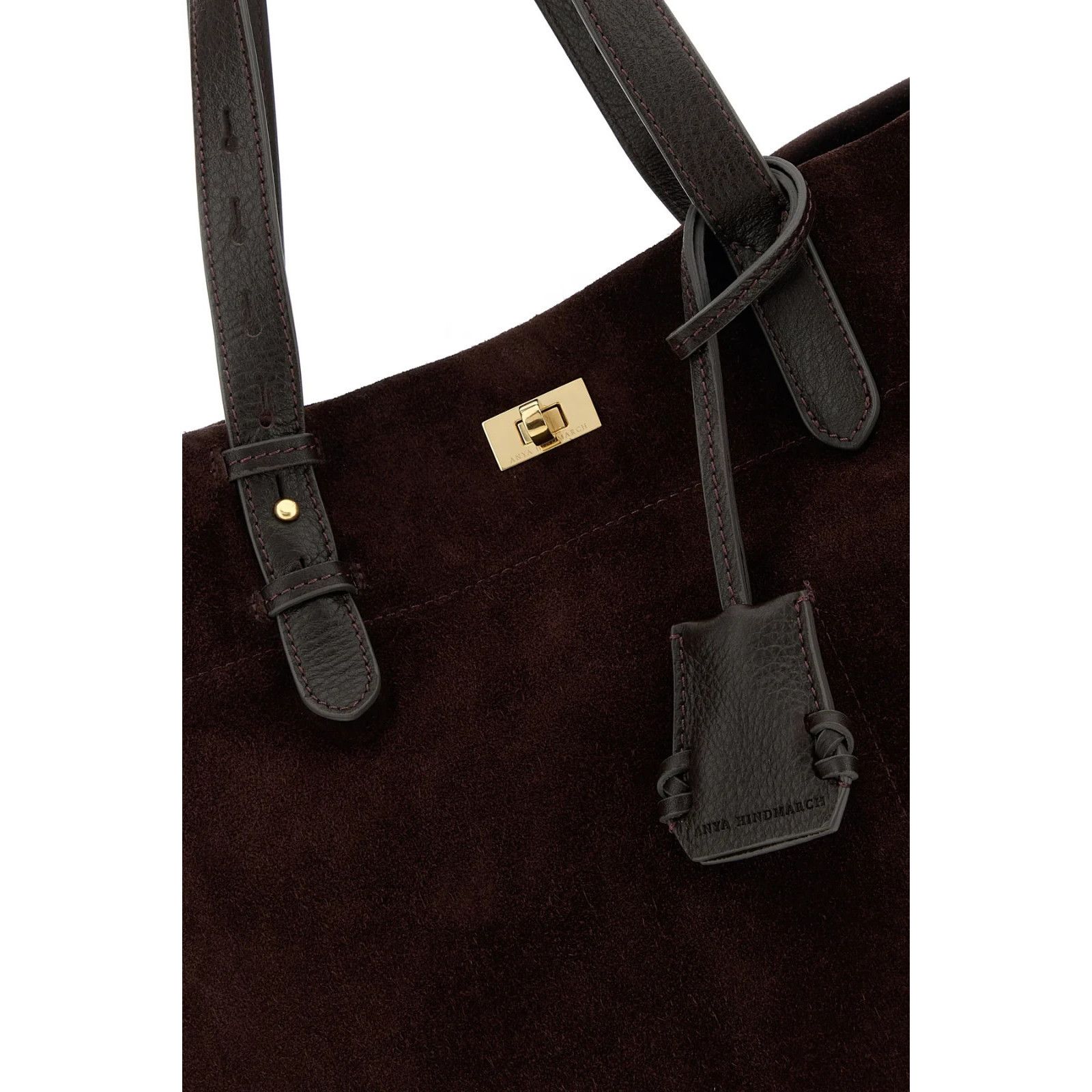 Anya Hindmarch ANYA HINDMARCH Mortimer Grape Suede Shopping Bag New & Authe Size ONE SIZE - 4 Thumbnail