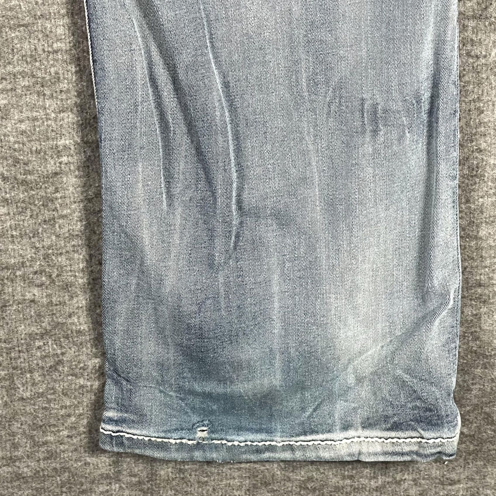 BKE BKE Culture Jeans Mens 34x31.5 Blue Light Wash Bootcut Denim Whiskered Stretch Pocket Zip Fly Size US 34 / EU 50 - 7 Thumbnail