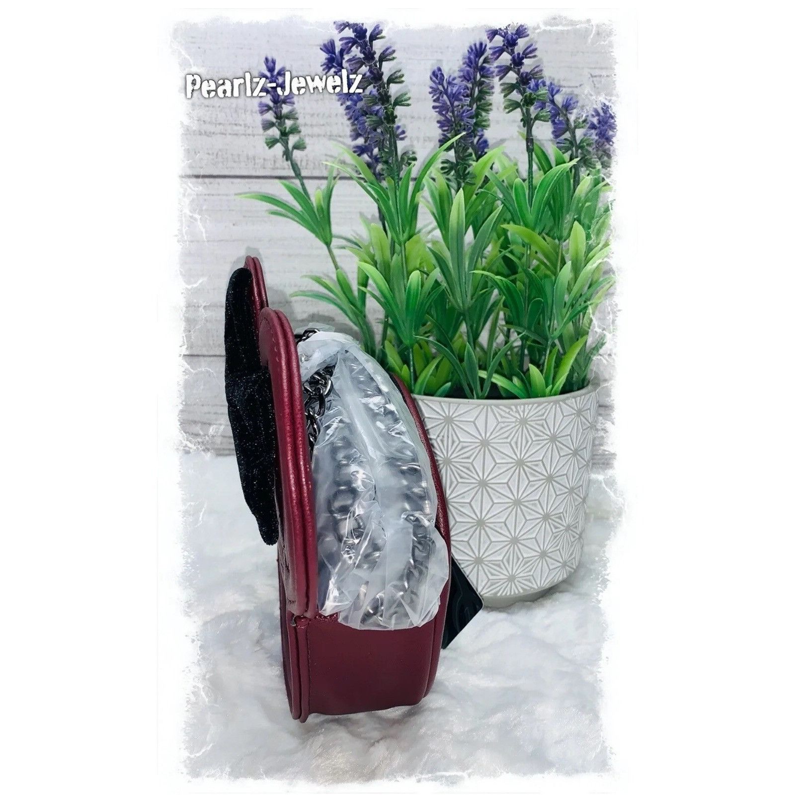 Disney Loungefly Disney Minnie Mouse Maroon Burgundy Quilted Crossb Size ONE SIZE - 3 Thumbnail