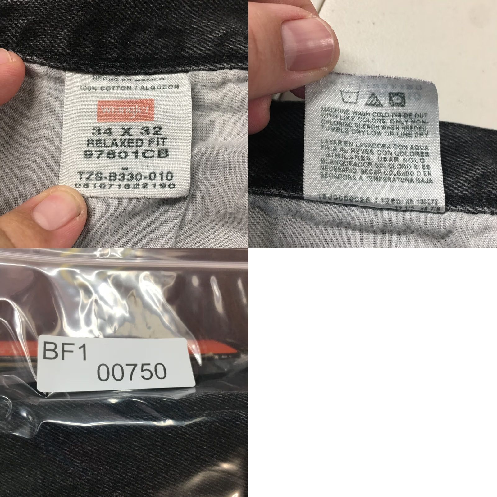Wrangler Wrangler Jeans Mens 34x32 Black Mid Rise Zip Fly Straight 5-Pocket Denim Cotton Inseam 28.5” Regular Size 34 Color Black Denim Jeans Mens Size US 34 / EU 50 - 10 Thumbnail