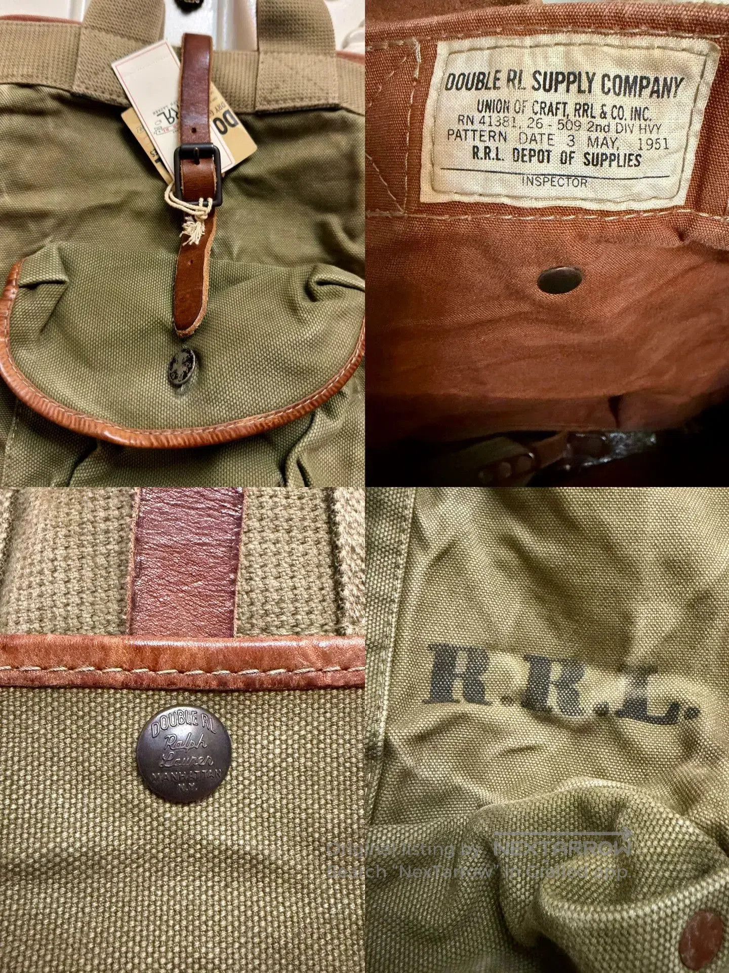 RRL Ralph Lauren Ralph Lauren RRL Military Tote Bag. Size ONE SIZE - 9 Thumbnail