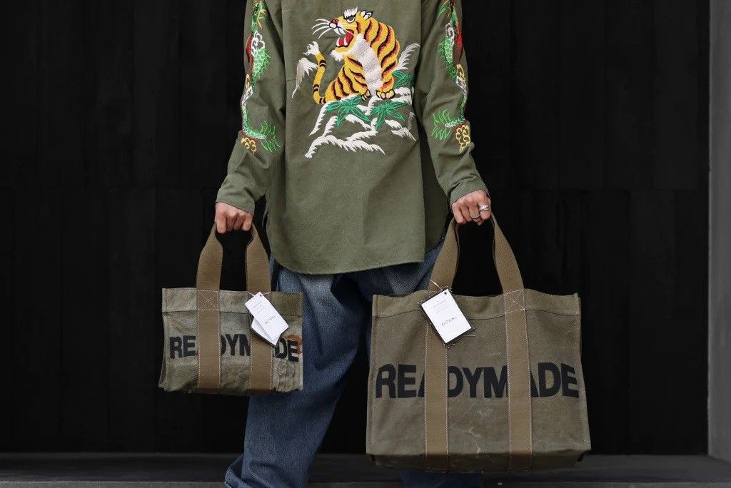 image of Readymade Easy Tote Bag in Kaki, Men's