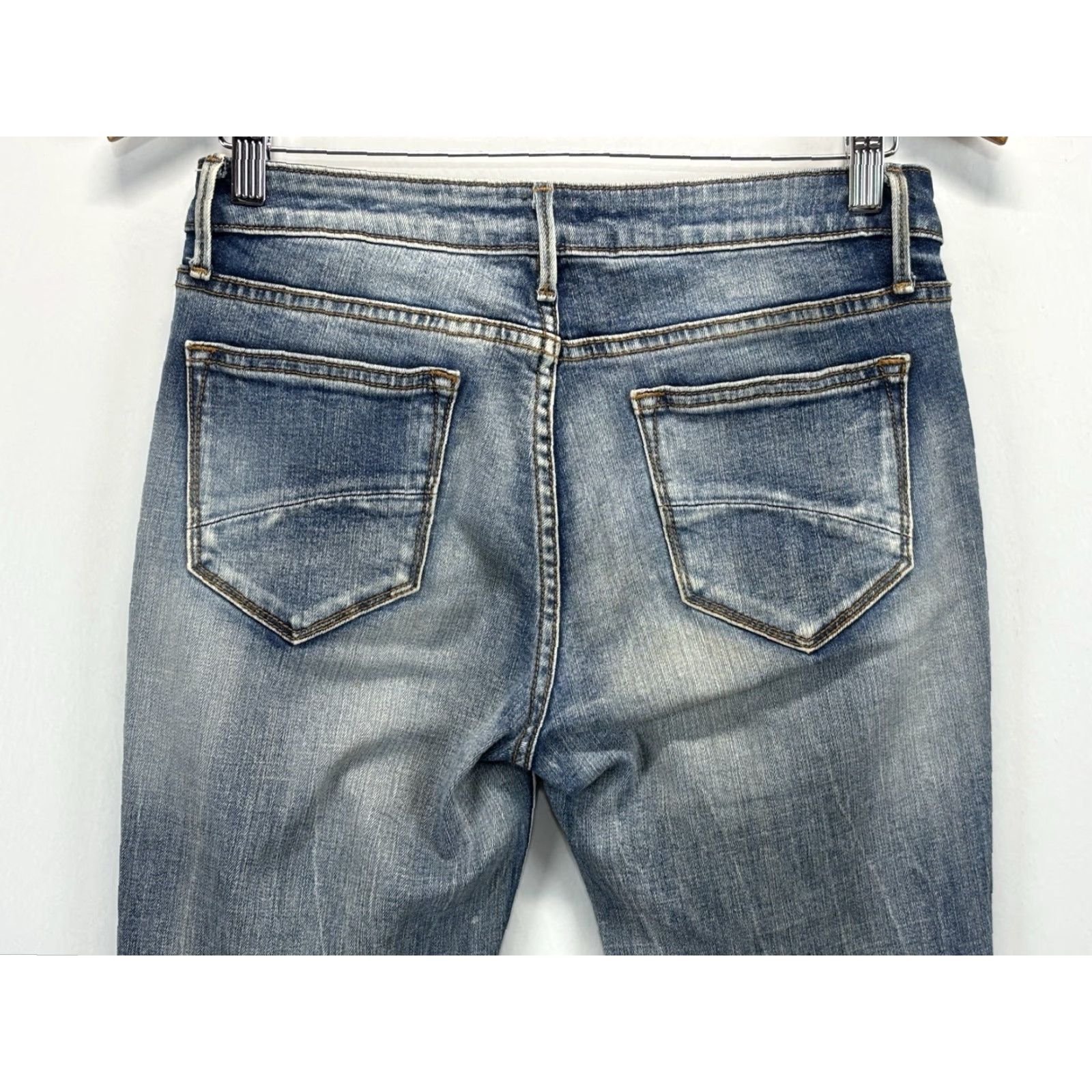 Vintage Driftwood Jeans Womens 27 Straight 28x31 Blue Embroidered Logo Pockets Regular Denim Cotton Blend Cut Read Size 28" / US 6 / IT 42 - 5 Thumbnail
