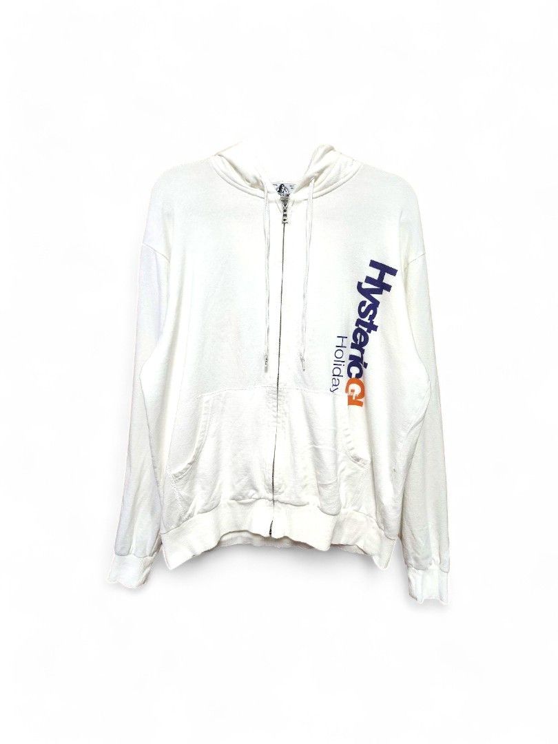 Hysteric Glamour Hysteric Glamour - L Zip Sweater White Hoodie Vintage Size US L / EU 52-54 / 3 - 2 Thumbnail