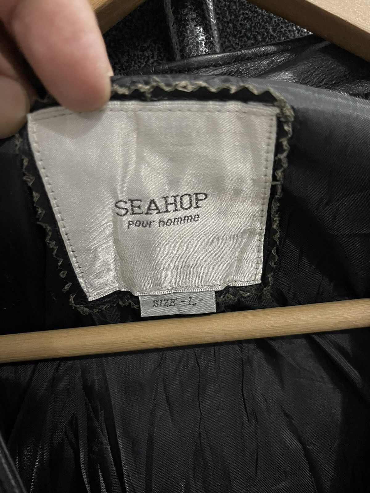 Leather × Vintage Vintage Seahop Pour Homme Cow Leather Vest Size US L / EU 52-54 / 3 - 10 Thumbnail