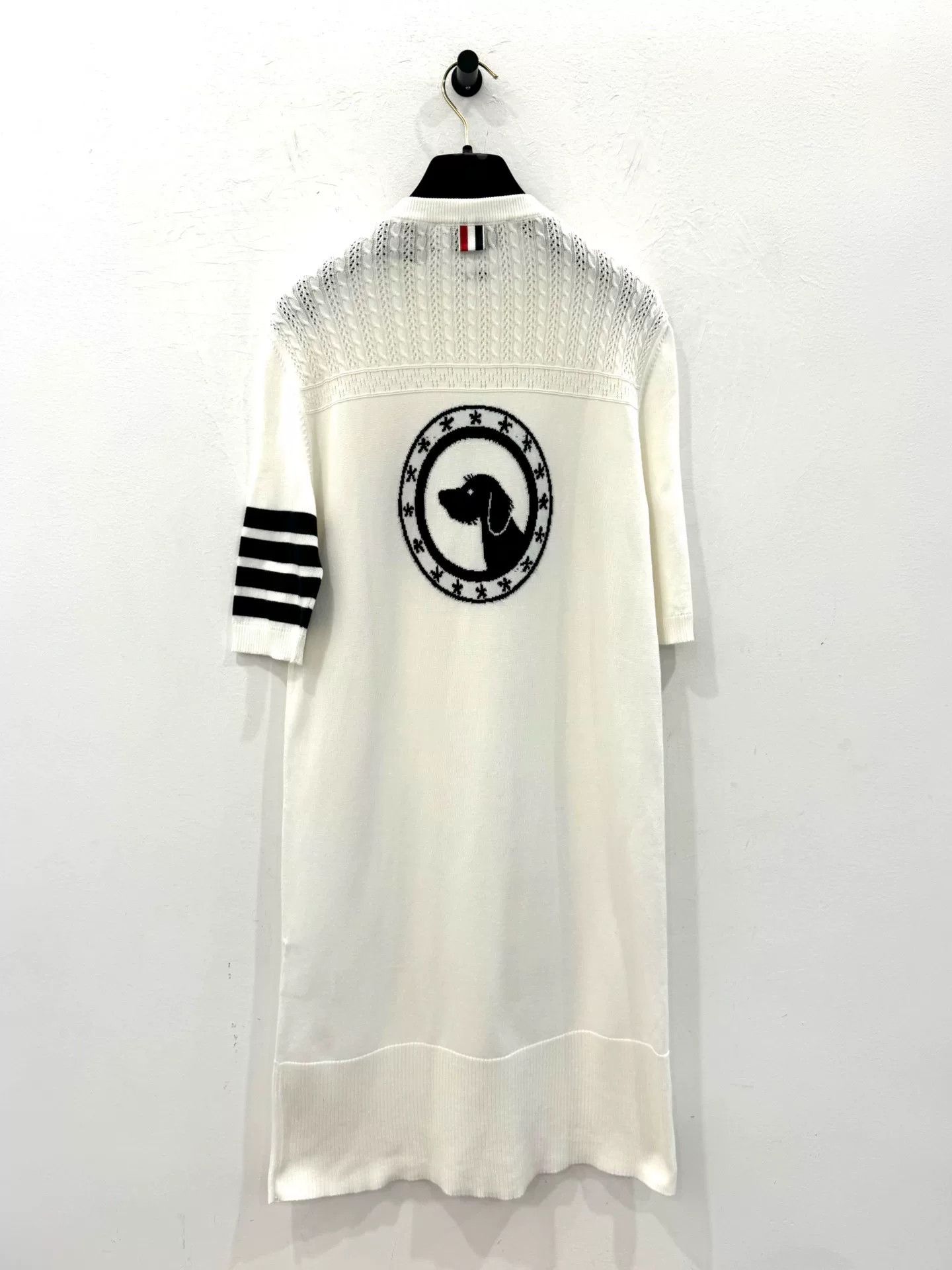 Thom Browne thom browne white knitted dress with logo Size US M / EU 48-50 / 2 - 1 Thumbnail
