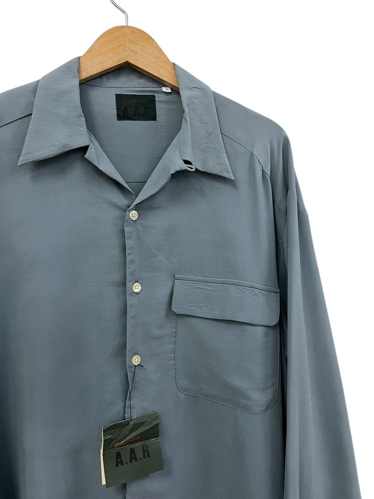 Yohji Yamamoto 1990s Yohji Yamamoto A.A.R Silk Open Collar Shirt Size US XL / EU 56 / 4 - 5 Thumbnail