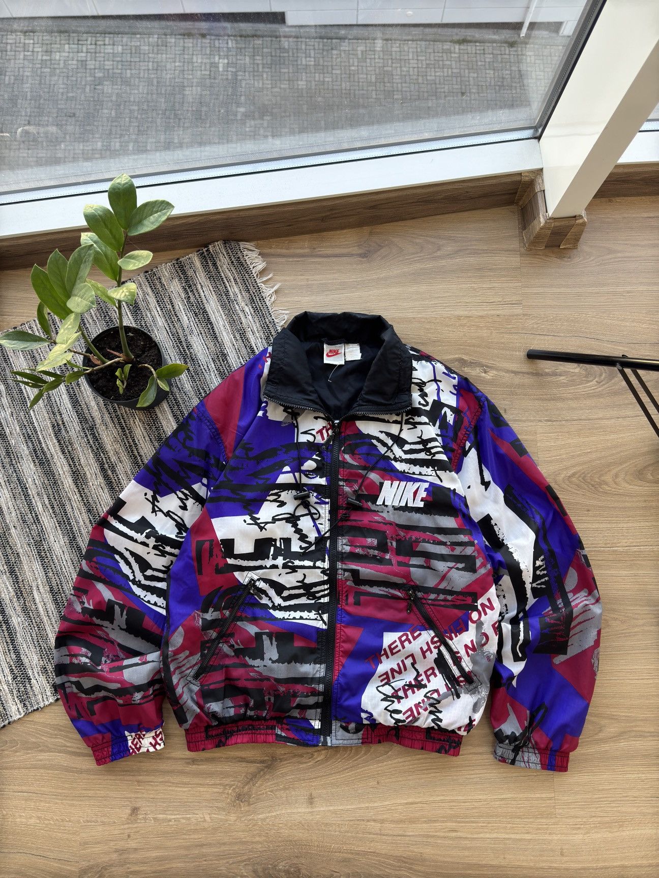 Nike × Vintage Vintage Nike Rare 90s Multi logo Y2K Nylon track jacket Size US S / EU 44-46 / 1 - 1 Thumbnail