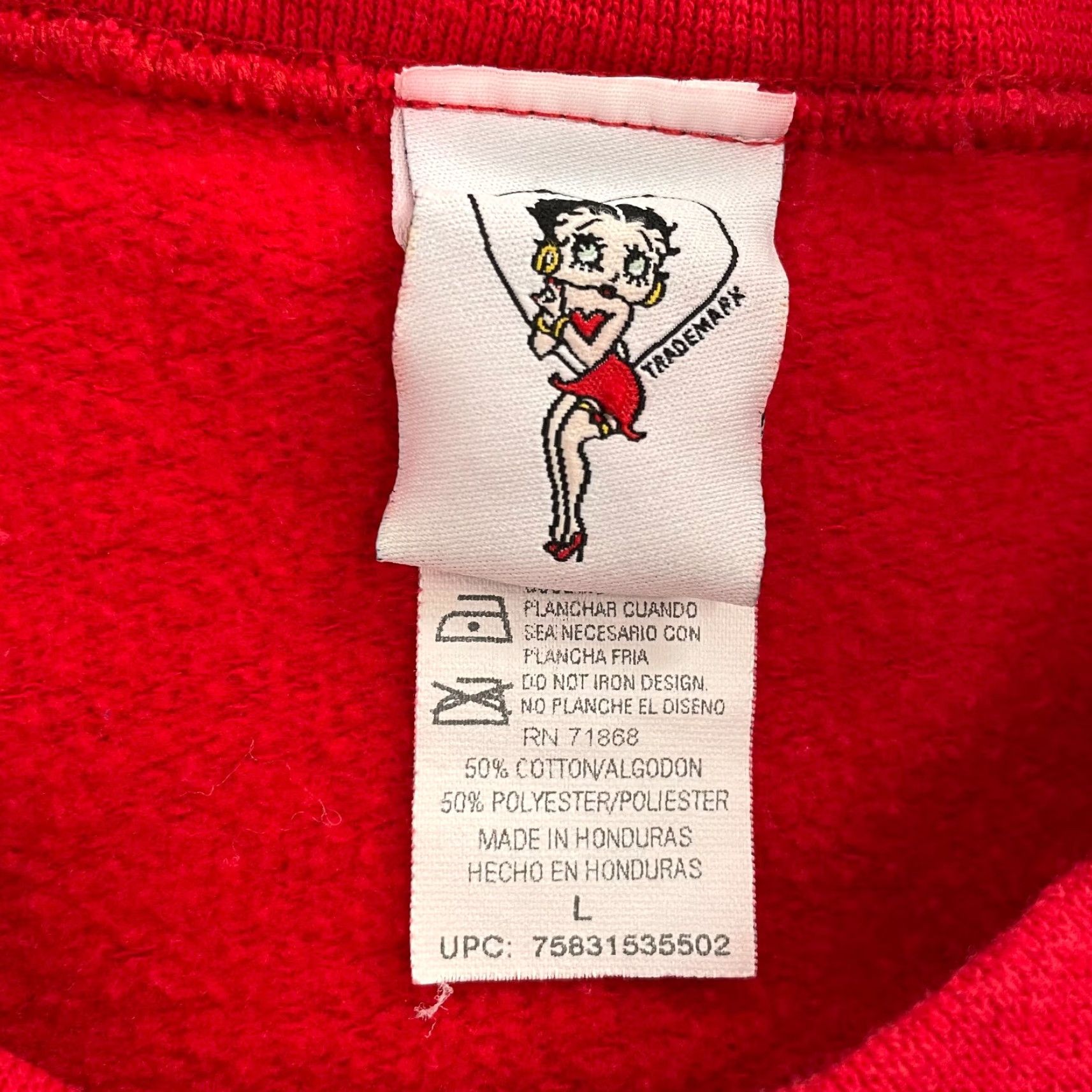 Vintage VINTAGE Betty Boop Sweater Women L Red Christmas Fleece Pullover Crew Neck Glitter Logo 90s Y2K Womens Size L / US 10 / IT 46 - 5 Thumbnail