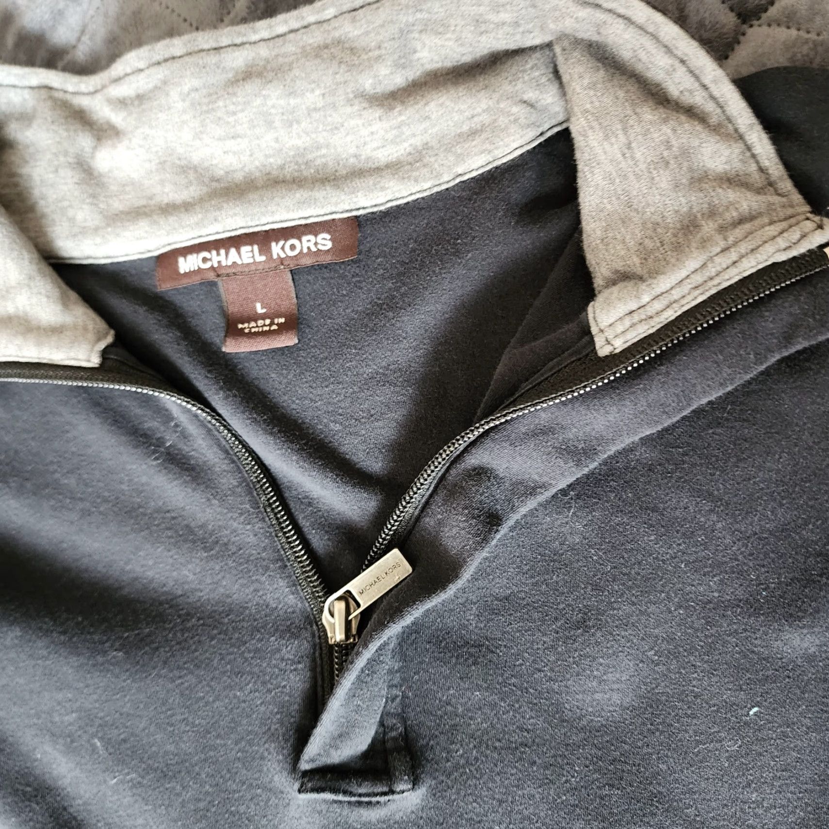 Michael Kors Michael Kors 1/4 Zip Pullover Sweater Shirt Mens Large L Long Sleeve Black Size US L / EU 52-54 / 3 - 3 Thumbnail