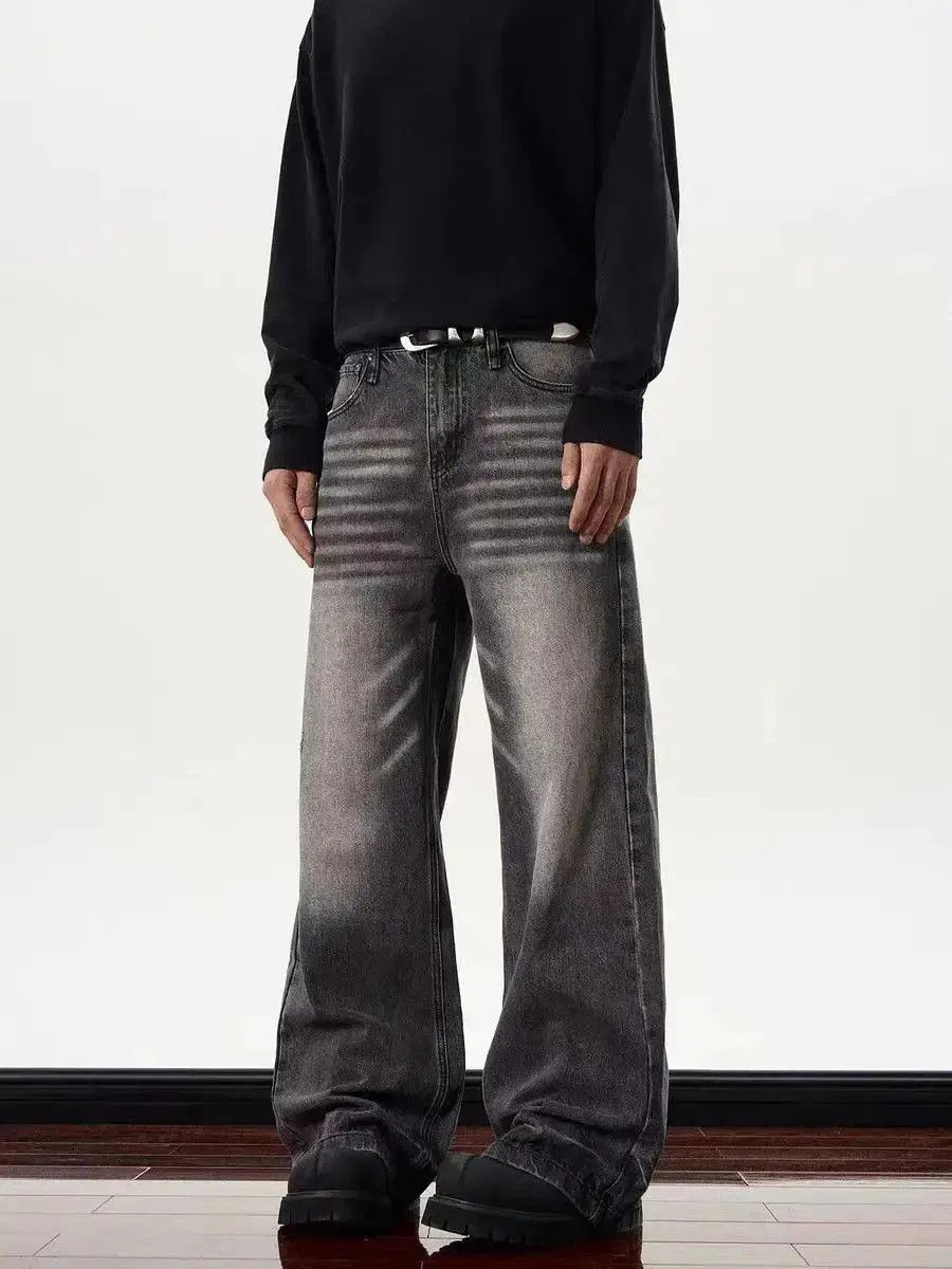 Japanese Brand High street vintage black straight tube micro flared jeans Size US 32 / EU 48 - 2 Thumbnail