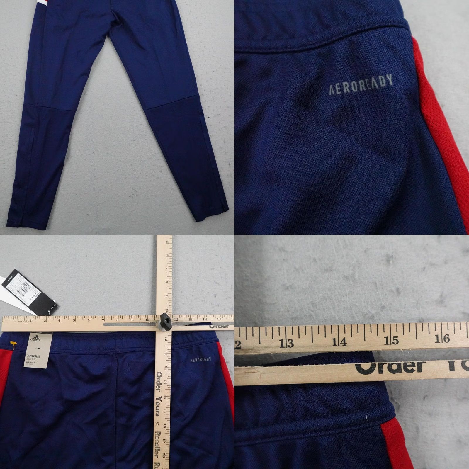 Adidas adidas Pants Mens M Blue Red AEROREADY Track Joggers Soccer Football NEW Size US 31 - 8 Thumbnail