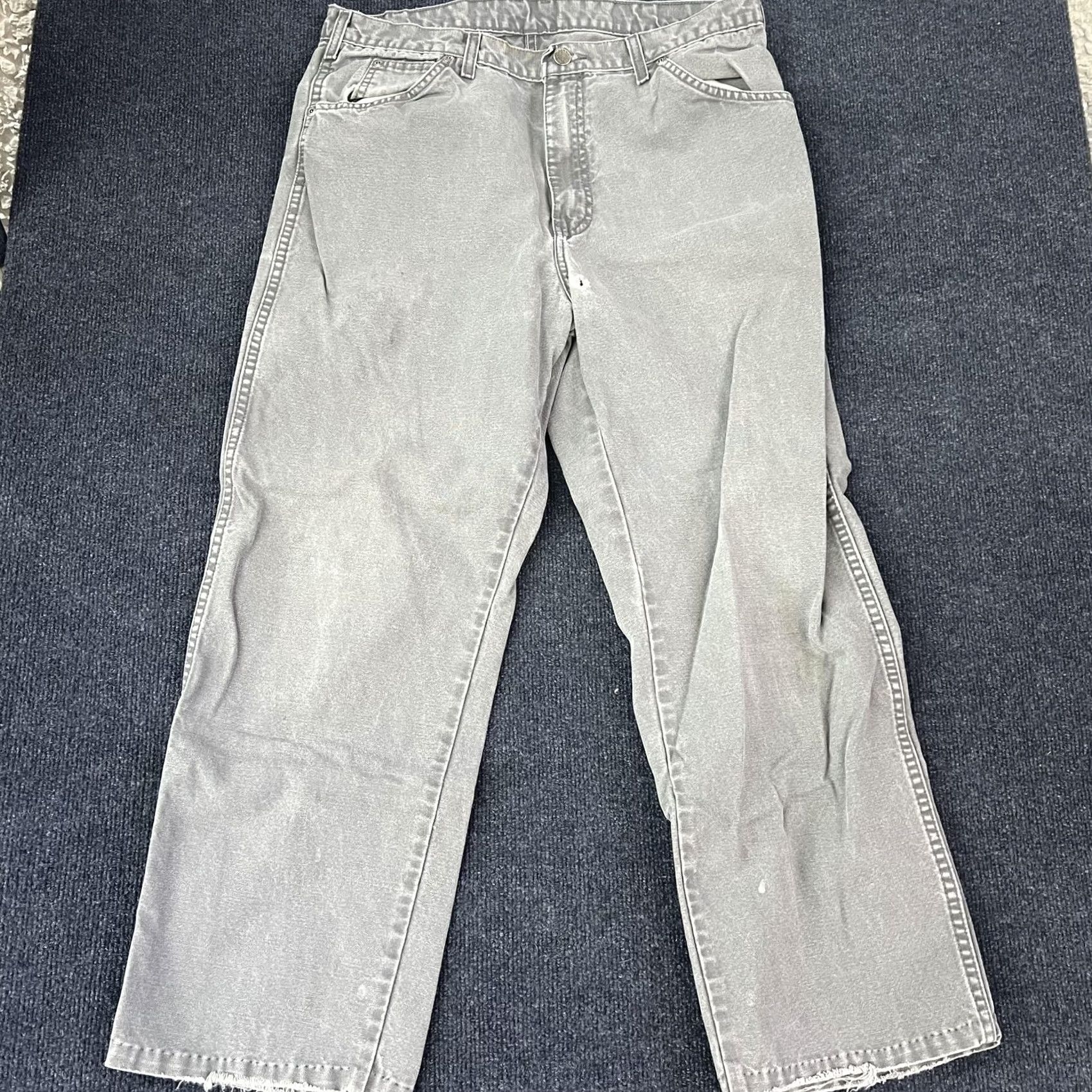 Dickies Genuine Dickies Pants Mens 37x28 Gray Canvas Carpenter Workwear Straight Leg Pants Size US 36 / EU 52 - 4 Thumbnail