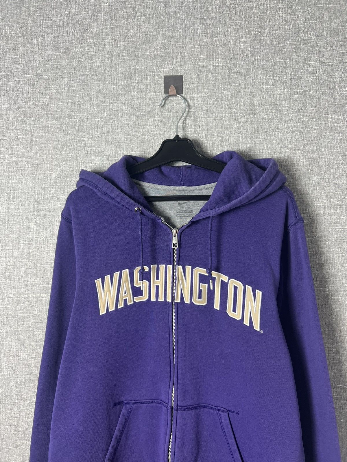 Nike × Vintage Vintage Nike Washington Embroidered Big logo Full Zip Hoodie Size US L / EU 52-54 / 3 - 2 Thumbnail