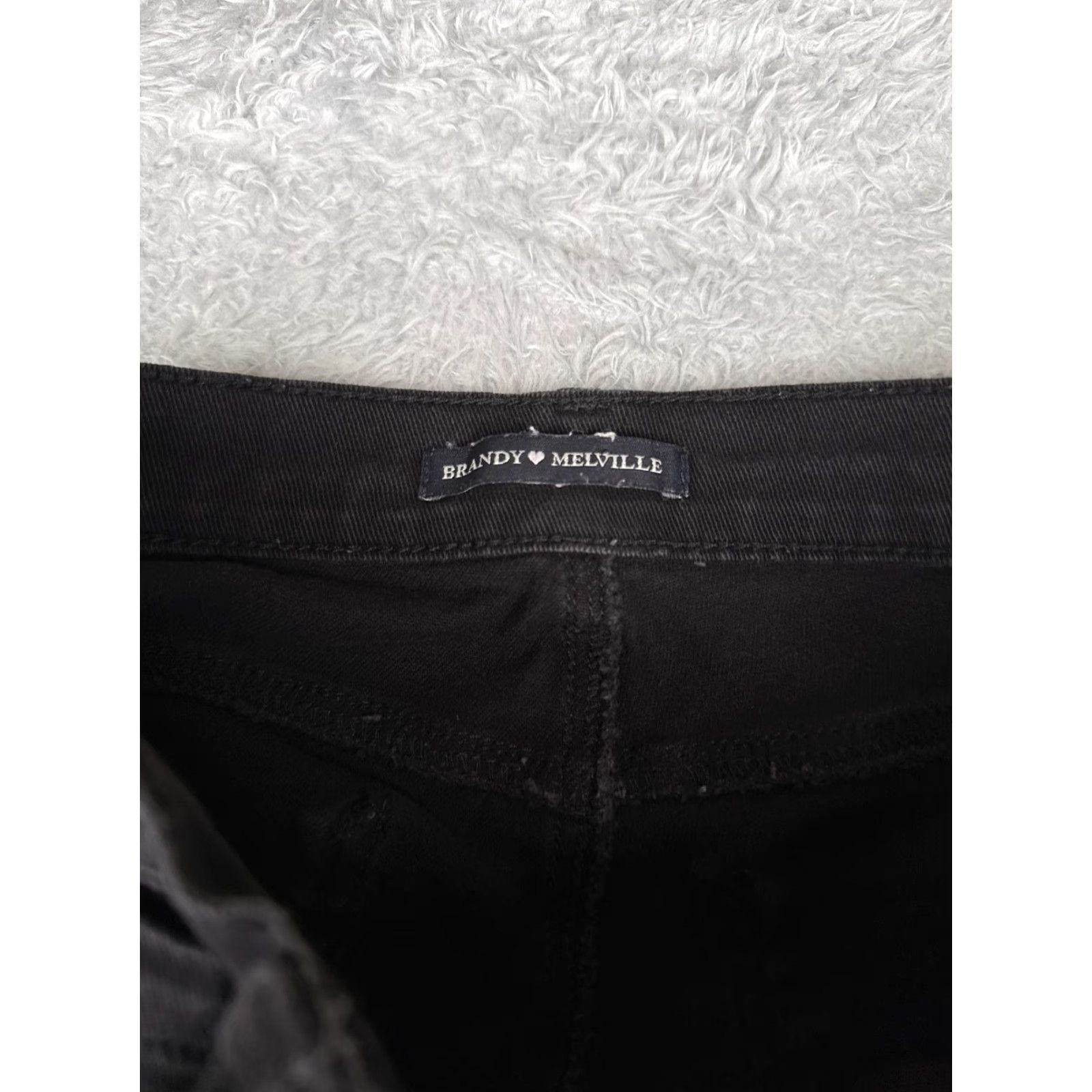 Brandy Melville Brandy Melville Jeans Womens Medium Black Mid Rise Flare Stretch Denim 24x29 Size 32" / US 10 / IT 46 - 6 Thumbnail