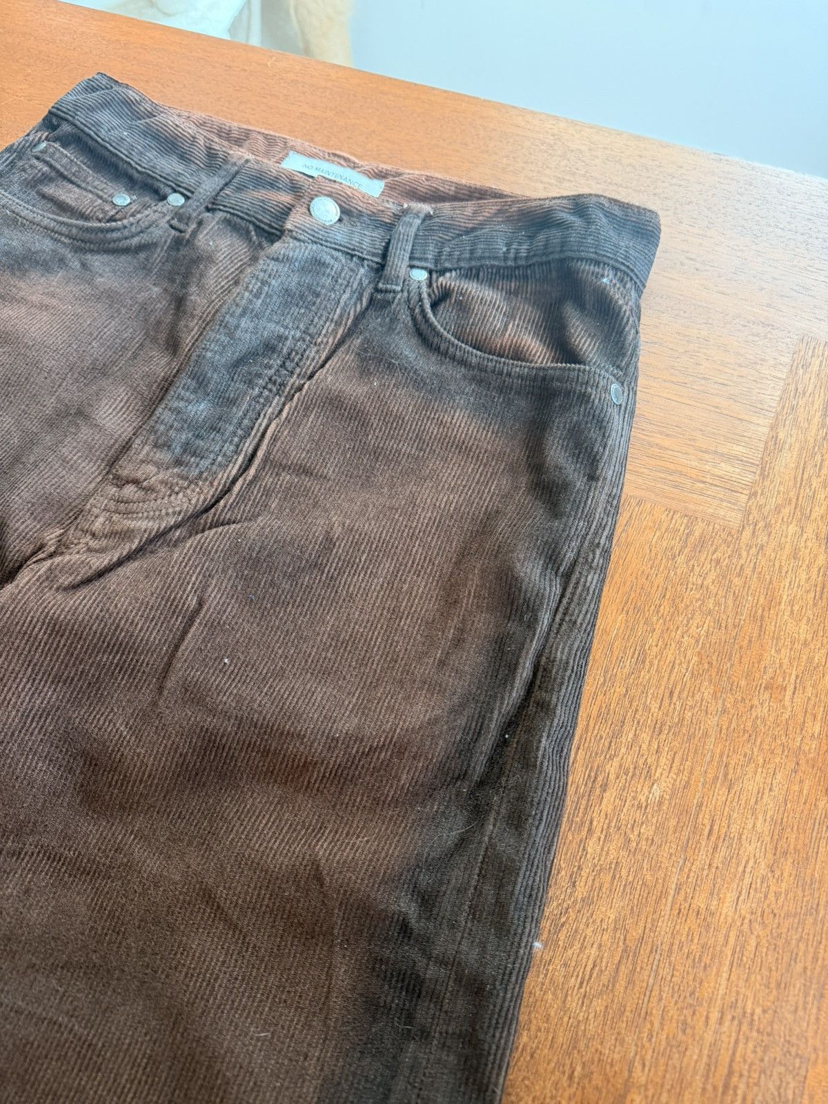 No Maintenance No Maintenance Brown Waxed Corduroy Pants Size US 28 / EU 44 - 2 Thumbnail