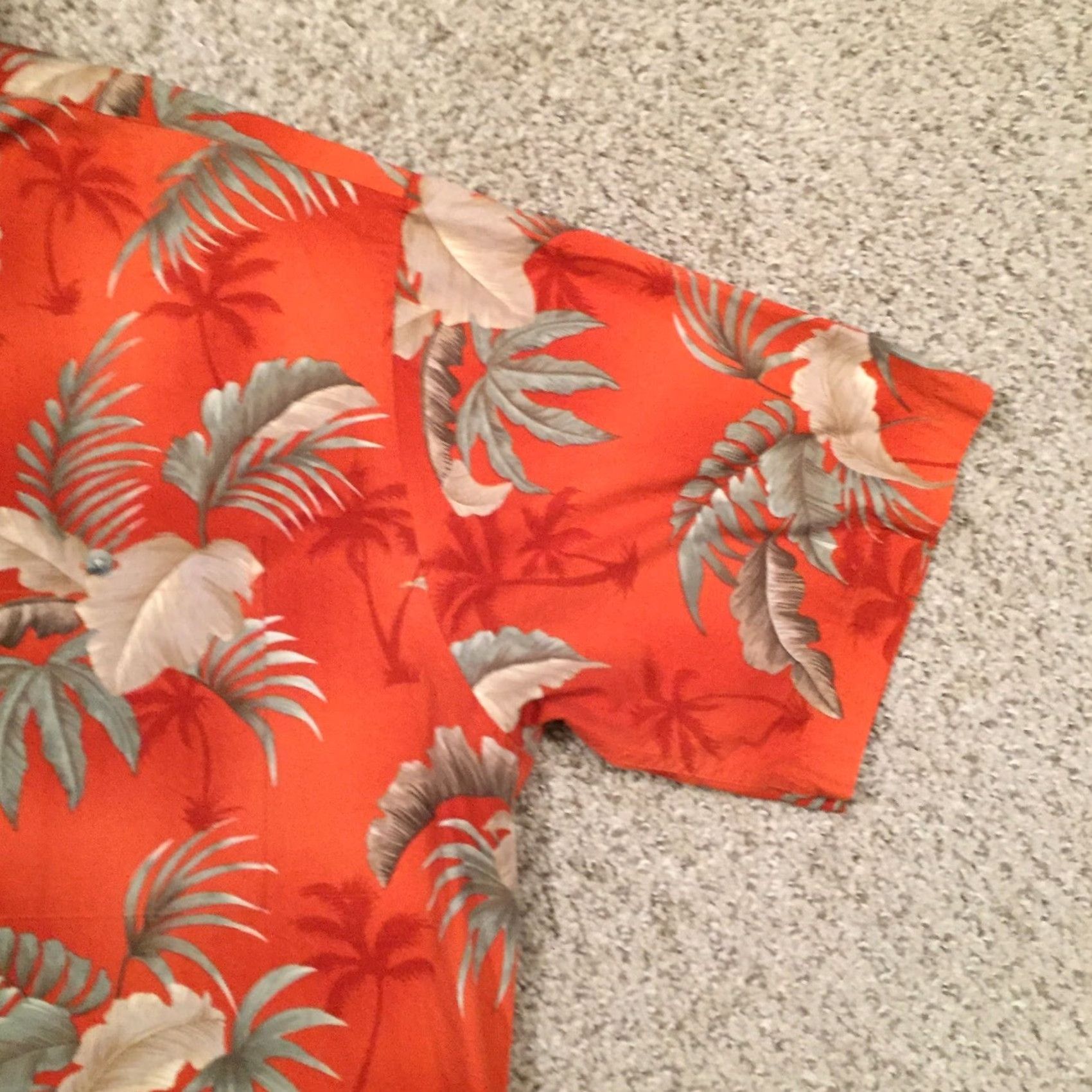 Vintage St. John's Bay Shirt Mens XXL Orange Floral Island Short Sleeve Button Up Size US XXL / EU 58 / 5 - 4 Thumbnail