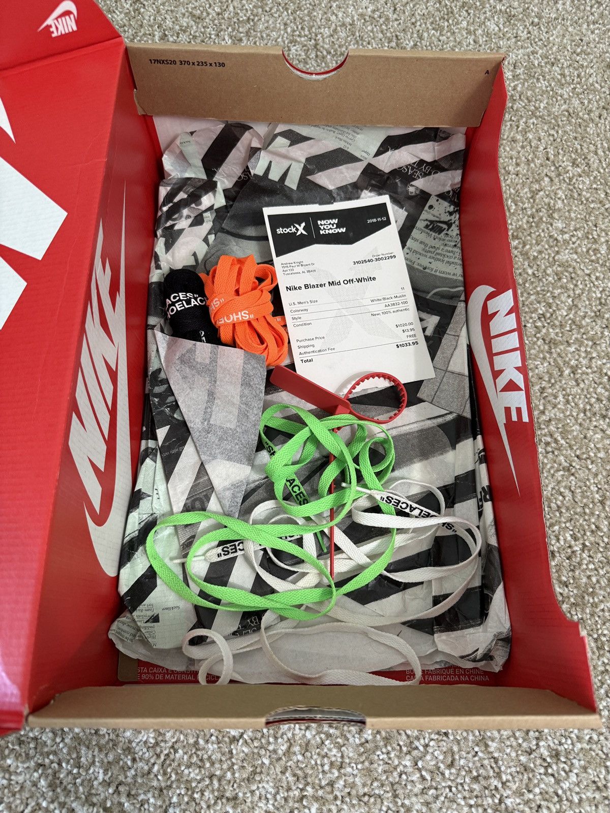 Nike × Off-White 2017 Off-White x Blazer Mid 'The Ten' Size 11 Size US 11 / EU 44 - 9 Thumbnail