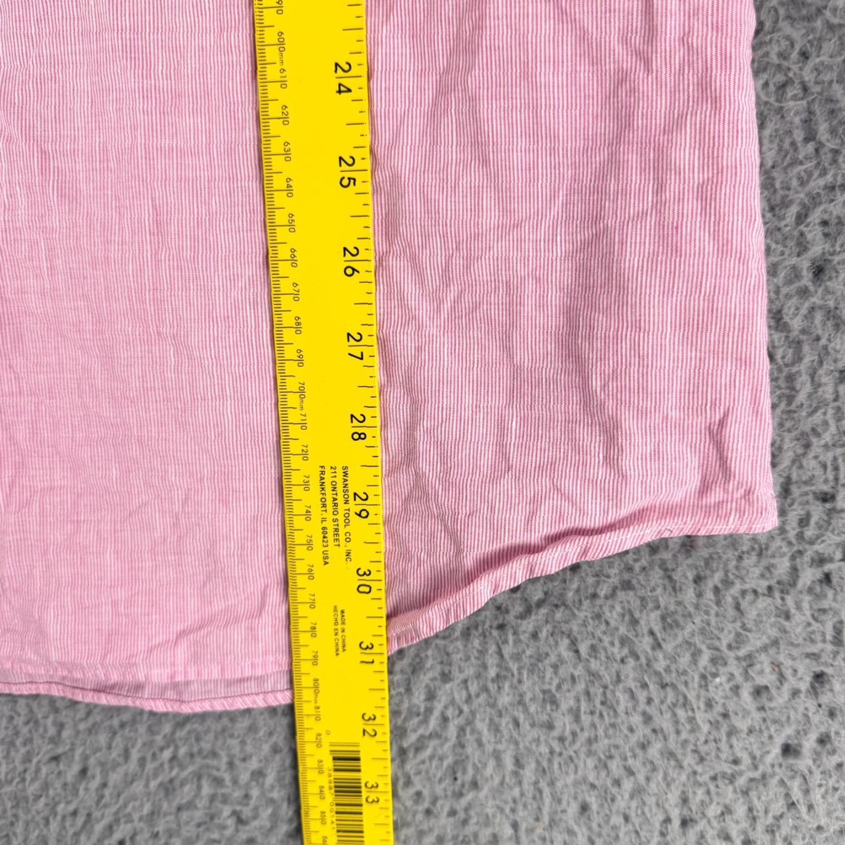 ELLIATT Piattelli Barneys New York Button-Up Shirt Mens Size XL Pink Cotton Linen LS Size US XL / EU 56 / 4 - 6 Thumbnail