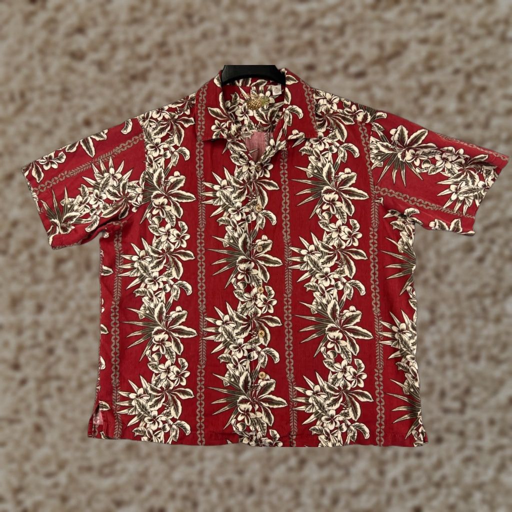 Croft & Barrow Croft & Barrow Caribbean Shirt Mens XL Red Floral Hawaiian Hibiscus Palm Silk Cotton Button-Up Short Sleeve Resort Vacation Aloha Size US XL / EU 56 / 4 - 1 Thumbnail