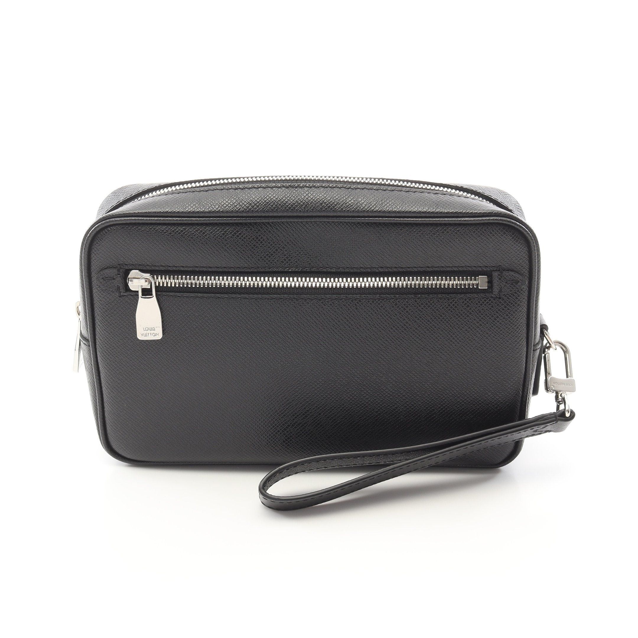 Louis Vuitton Louis Vuitton Pochette Kasai Taiga Noir Clutch Bag Leather Black Size ONE SIZE - 1 Thumbnail