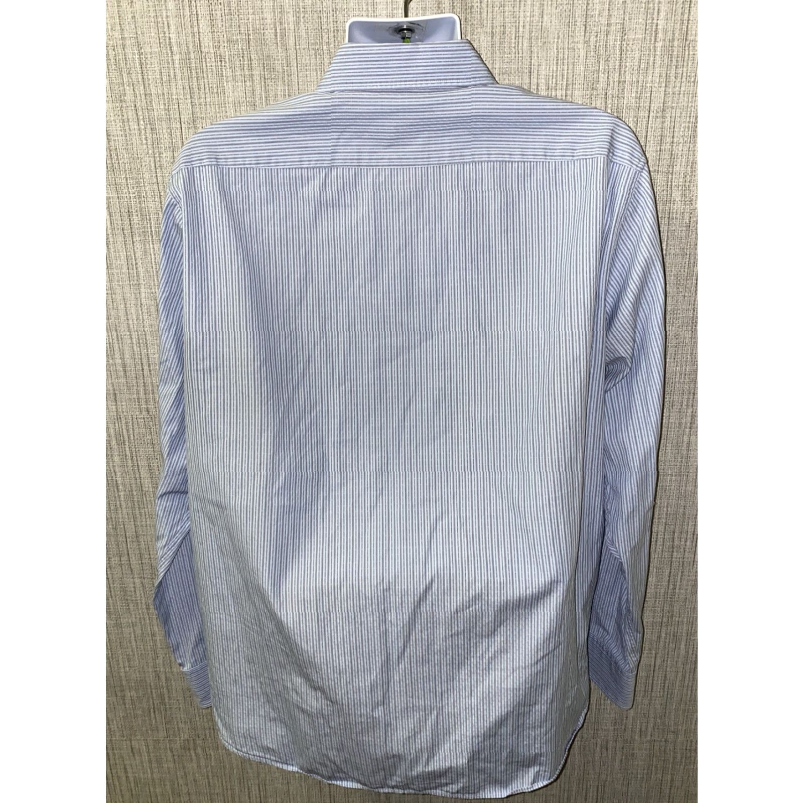 Hugo Boss Hugo Boss Men Blue Striped Long Sleeve Cotton Button-Down Shirt 2XL Size US XXL / EU 58 / 5 - 5 Thumbnail