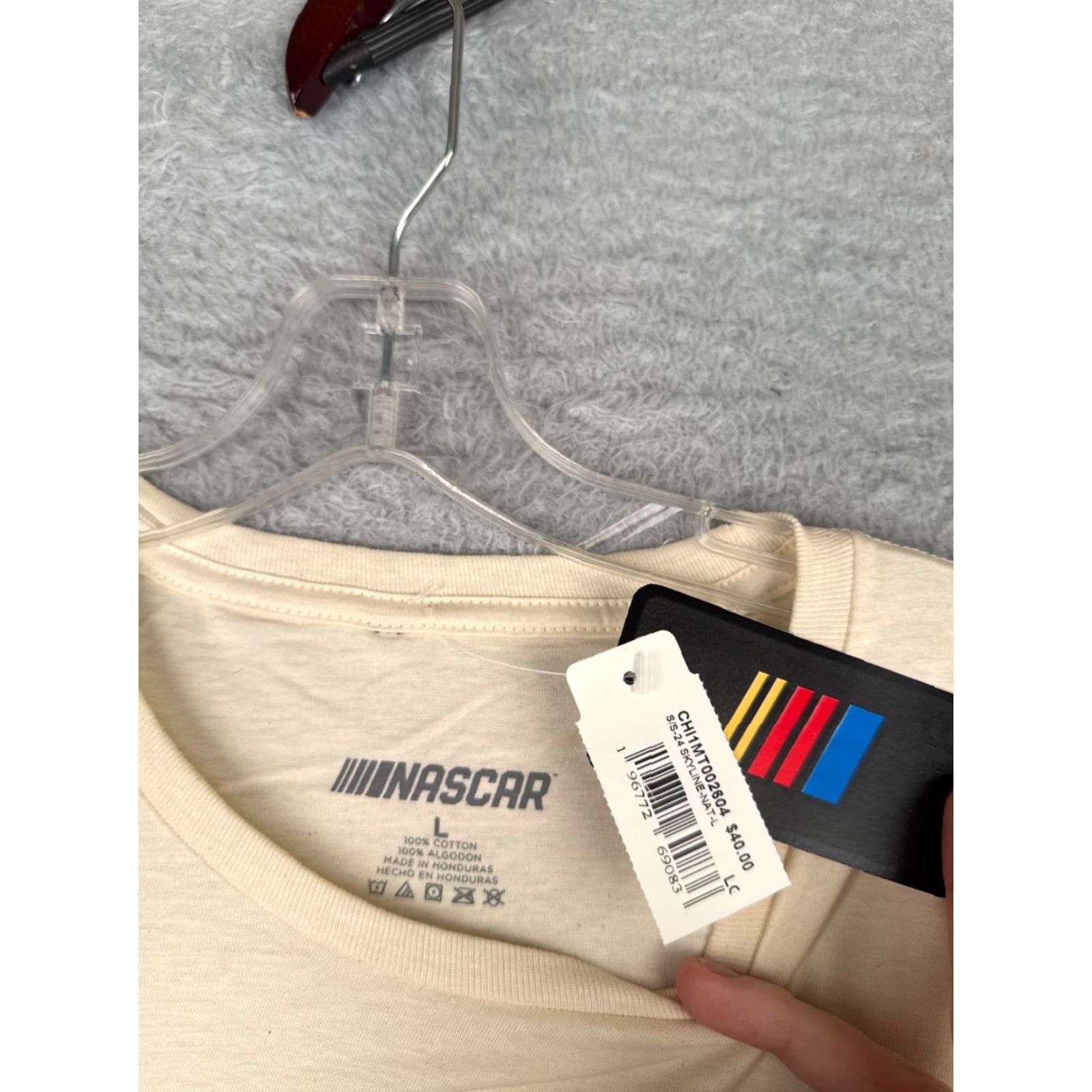 NASCAR Nascar Chicago Street Race 2024 Shirt Adult Large Ivory Cotton Short Sleeve NEW Size US L / EU 52-54 / 3 - 7 Thumbnail