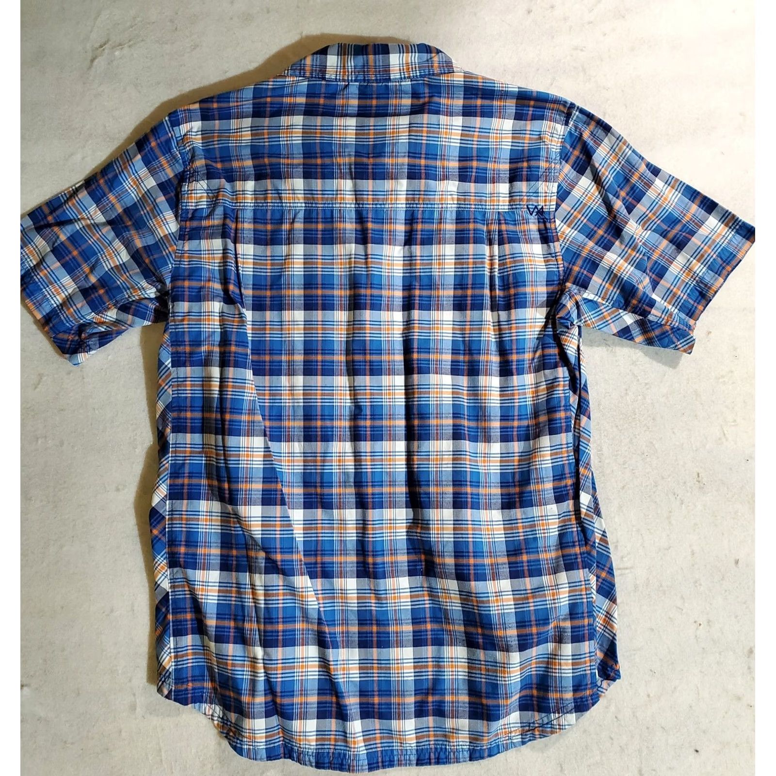 Vintage 5.11 Tactical Signature Button Up Short Sleeve Shirt - Mens Med Blue/Orange Plaid, Nylon/Polyester, Lightweight, Breathable, Pockets, Casual/Workwear Size US M / EU 48-50 / 2 - 5 Thumbnail