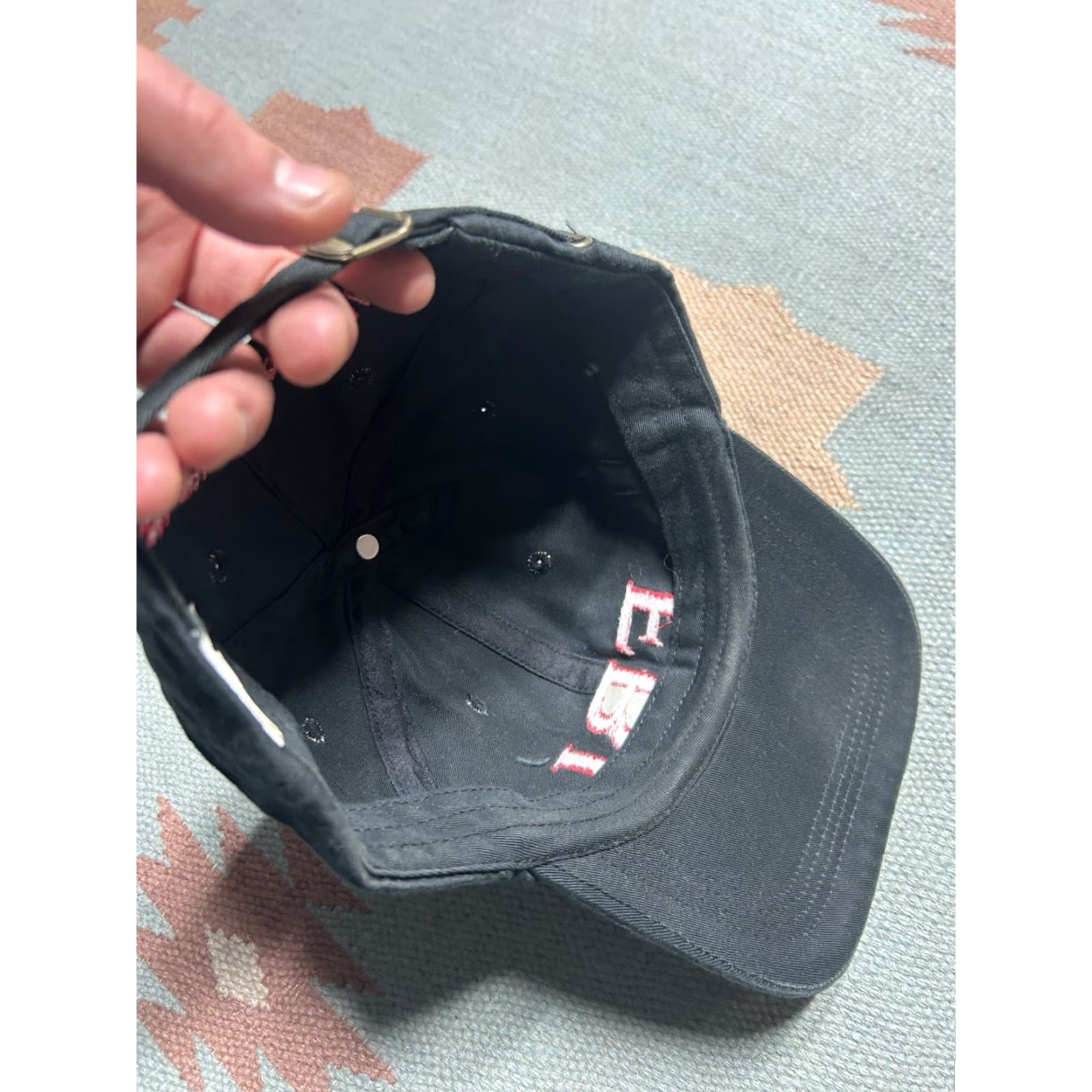 Vintage VINTAGE strapback hat cap FBI farm bureau insurance black red adjustable Size ONE SIZE - 7 Thumbnail