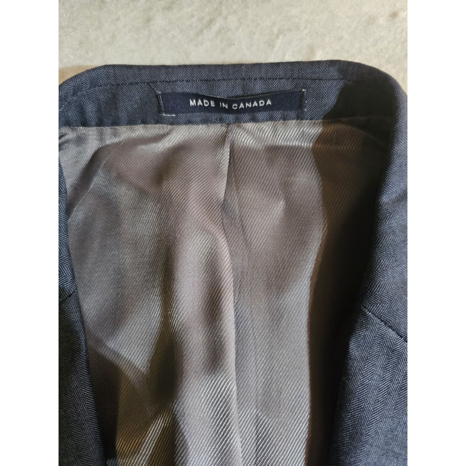 Cremieux Daniel Cremieux Collection Loro Piana Super 130s Suit Jacket Mens Blue 43L Blazer Jacket Single-Breasted Notch Lapel Wool Wool Blend 43 Chest Regular Size 46R - 4 Thumbnail