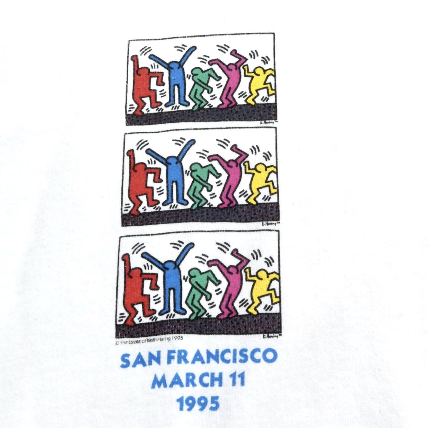 Gap Vintage Gap Keith Haring Aids Dance-A-Thon Crewneck Sweatshirt L Mens White Crew Neck Sweatshirt Size US L / EU 52-54 / 3 - 4 Thumbnail