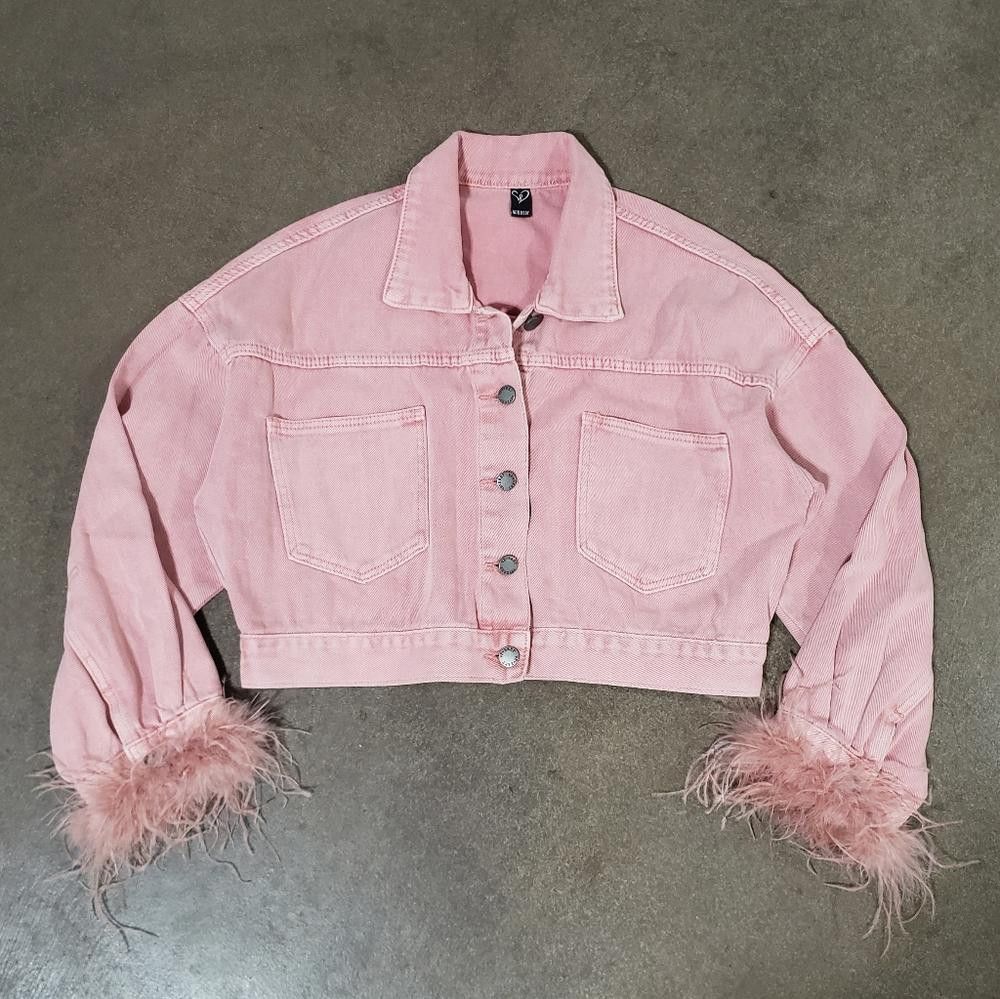 Other Dust Pink Windsor Cropped Jean Jacket Size S / US 4 / IT 40 - 1 Thumbnail