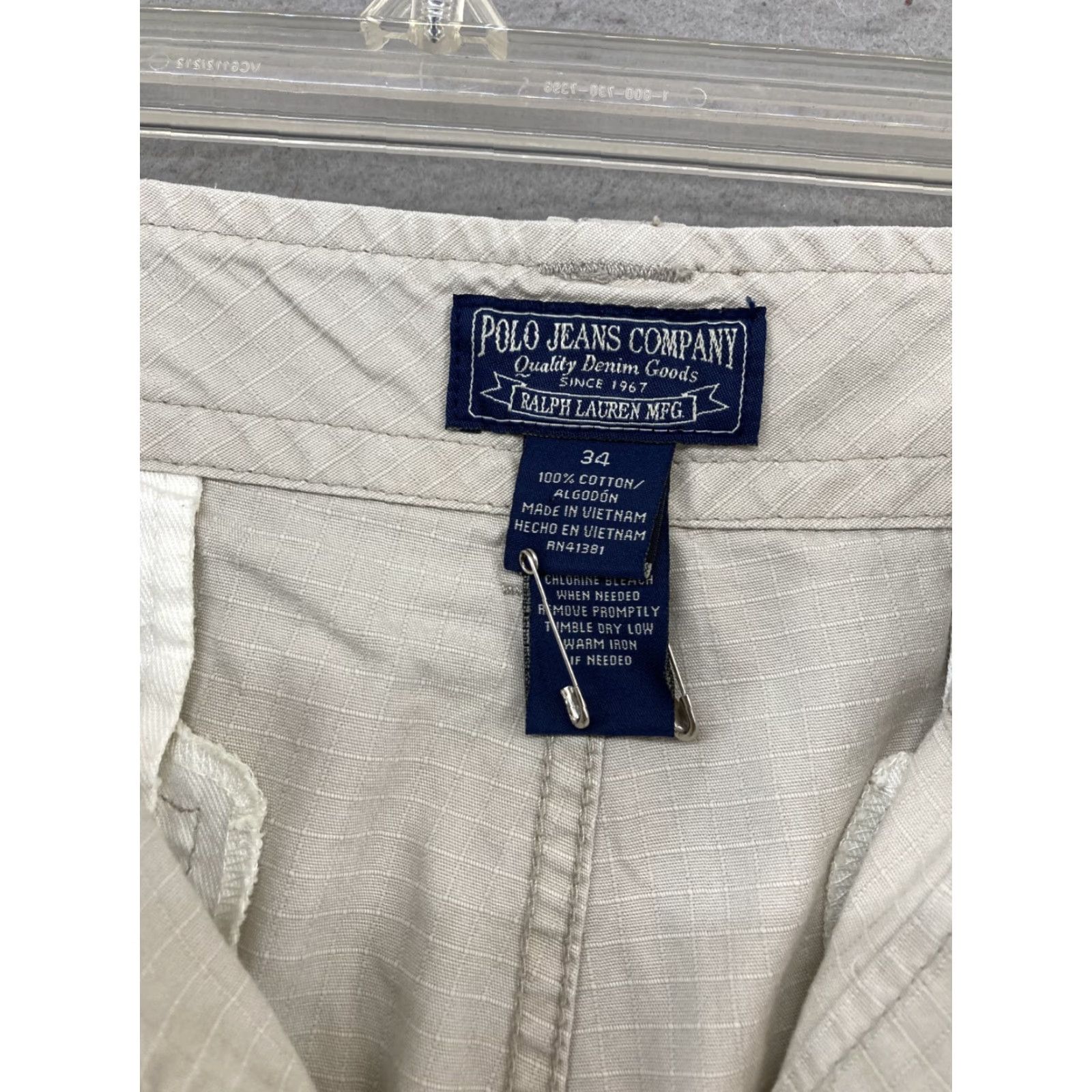 Polo Ralph Lauren VINTAGE Ralph Lauren Polo Cargo Shorts Men 34 Khaki Cotton Utility Casual Summer Size US S / EU 44-46 / 1 - 2 Thumbnail