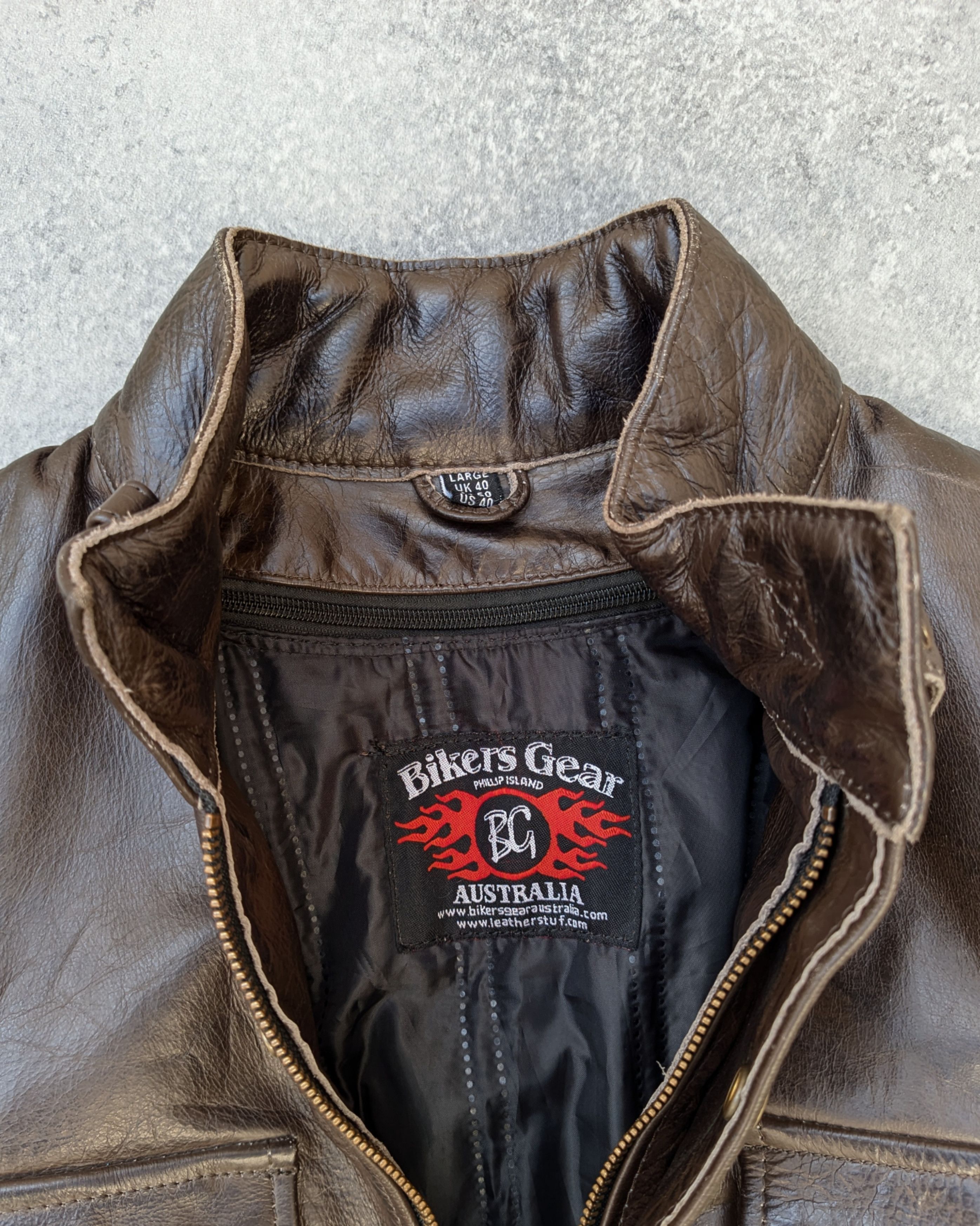 Leather Vintage Bickers Gear Australia Leather Jacket Size US L / EU 52-54 / 3 - 3 Thumbnail
