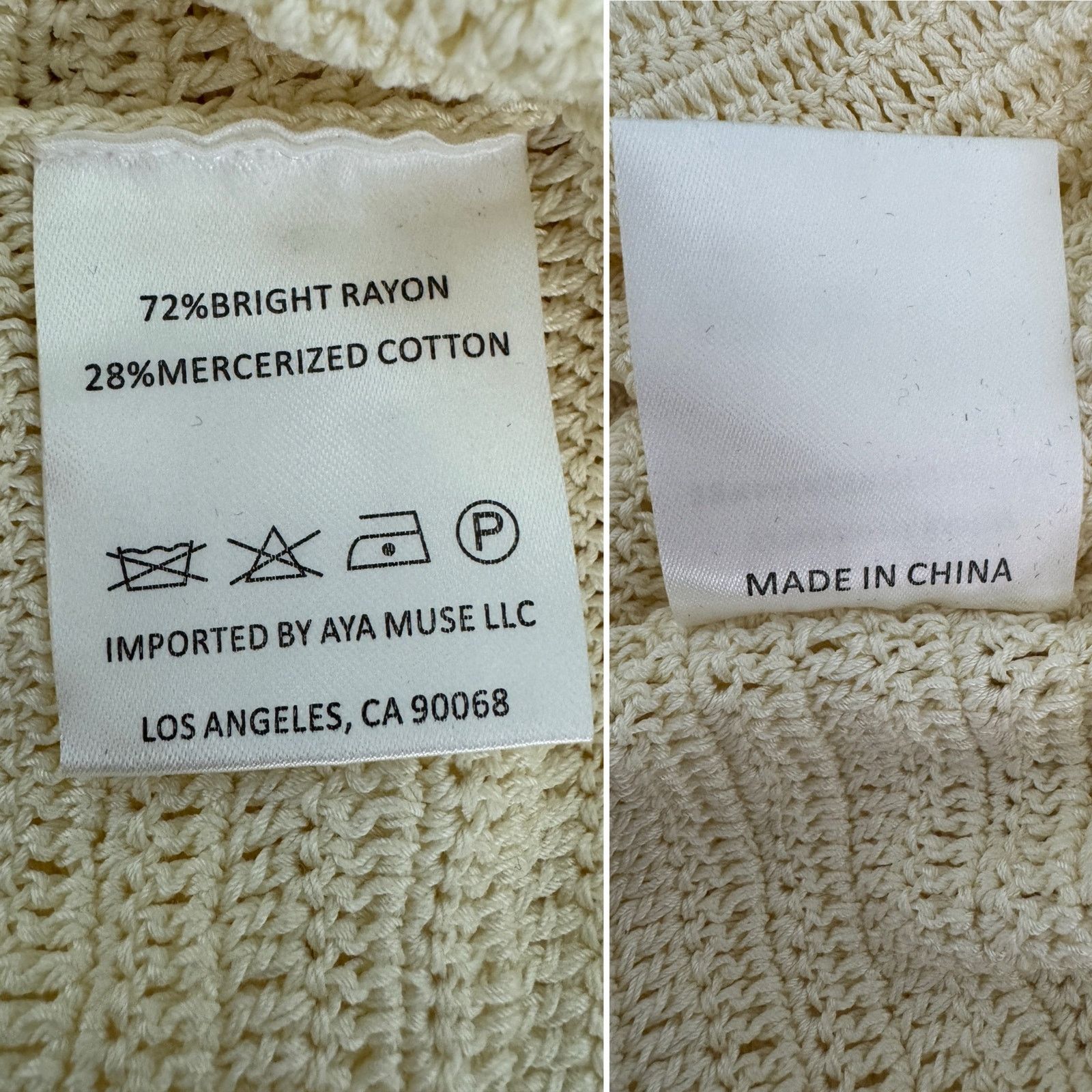 Aya Muse Veluti Embellished Crochet Maxi Dress 2 piece XS