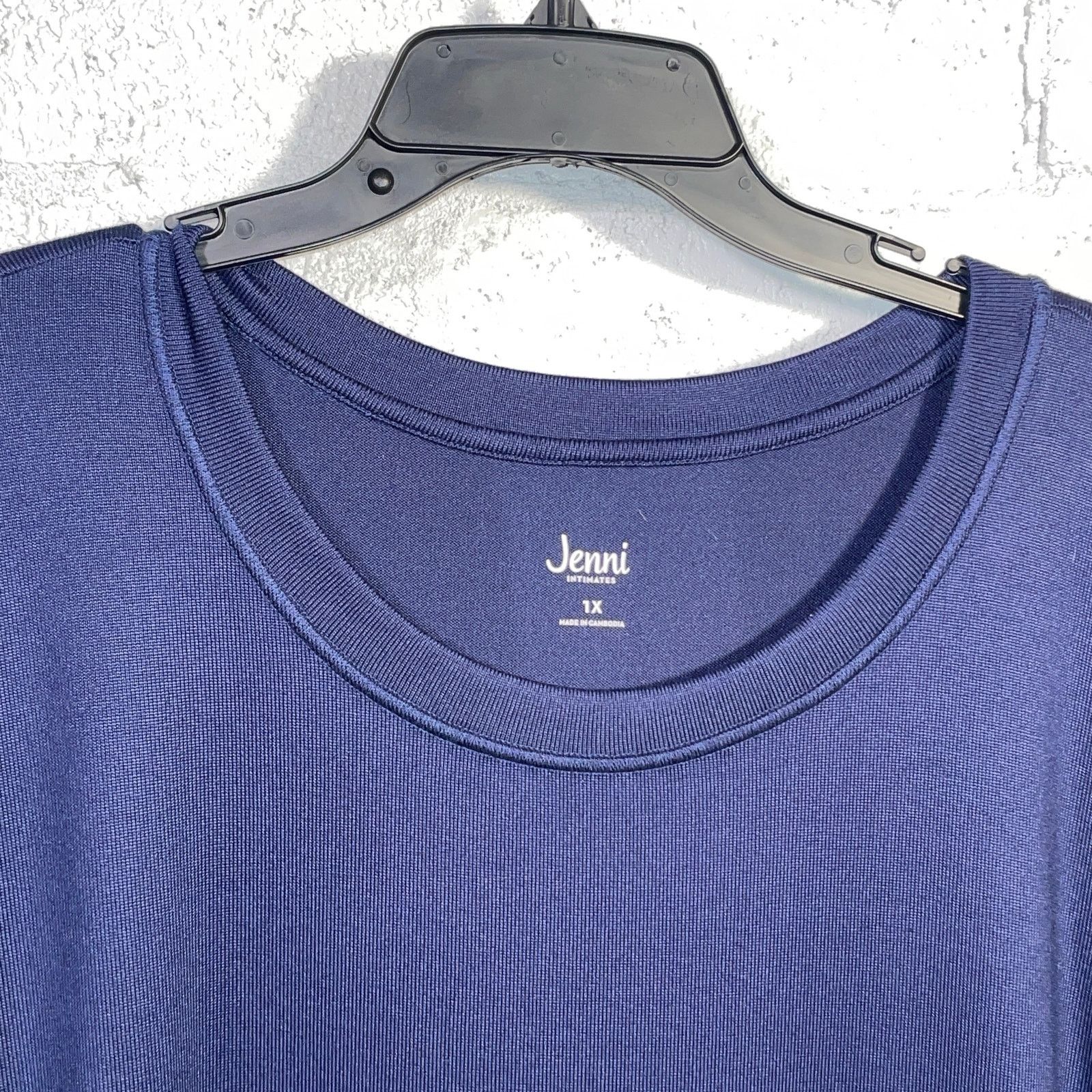 NO ID Jenni Plus Size Short Sleep Shirt navy 1X Size XL / US 12-14 / IT 48-50 - 4 Thumbnail
