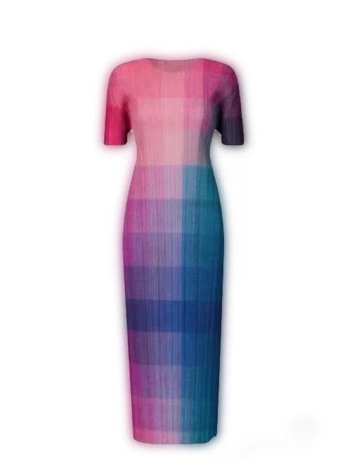 Issey Miyake Issey Miyake size:2 Pink Mosaic dress Size M / US 6-8 / IT 42-44 - 2 Thumbnail