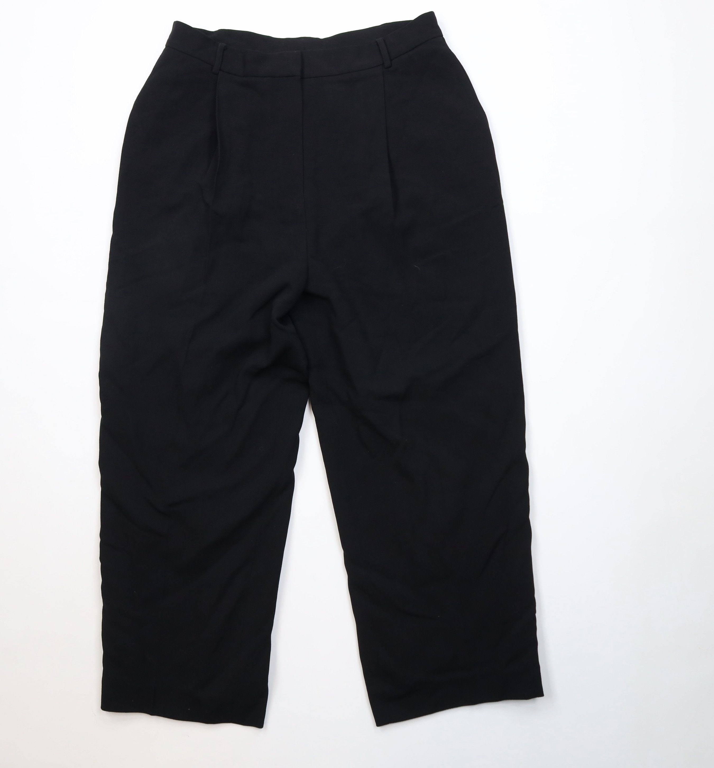 Vintage Vintage 90s Streetwear Heavyweight Knit Wide Leg Pants Black Size 38" / US 16 / IT 52 - 1 Thumbnail