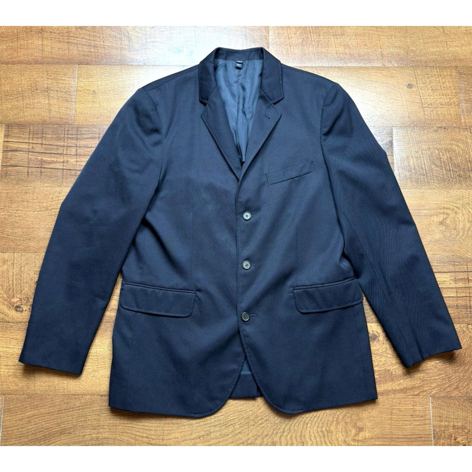 J.Crew J.CREW Ludlow Blazer Mens 42R Black Wool 3 Button Sport Coat Shirt Jacket Coat Size 42R - 2 Thumbnail