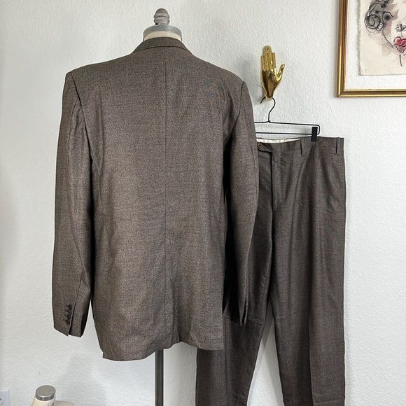 Barneys New York × Kiton × Vintage Kiton Barneys New York Cashmere 2 Pc 3 Button Suit Size 46L - 6 Thumbnail