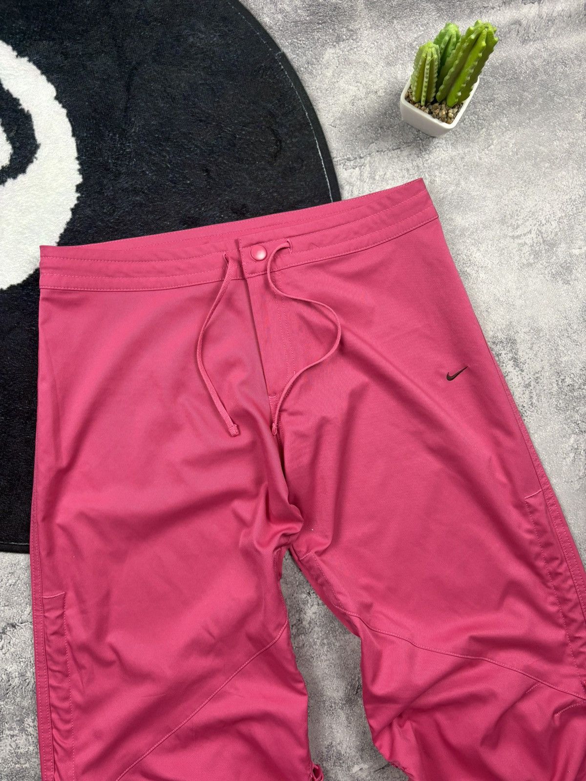 Nike NIKE Hype Baggy Pink Drawstrings Style Casual Pants Rare Size 28" / US 6 / IT 42 - 4 Thumbnail