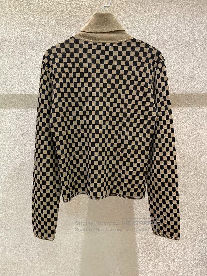 Fendi Fendi Letter Logo Checkered High-Neck Sweater Size US S / EU 44-46 / 1 - 2 Thumbnail