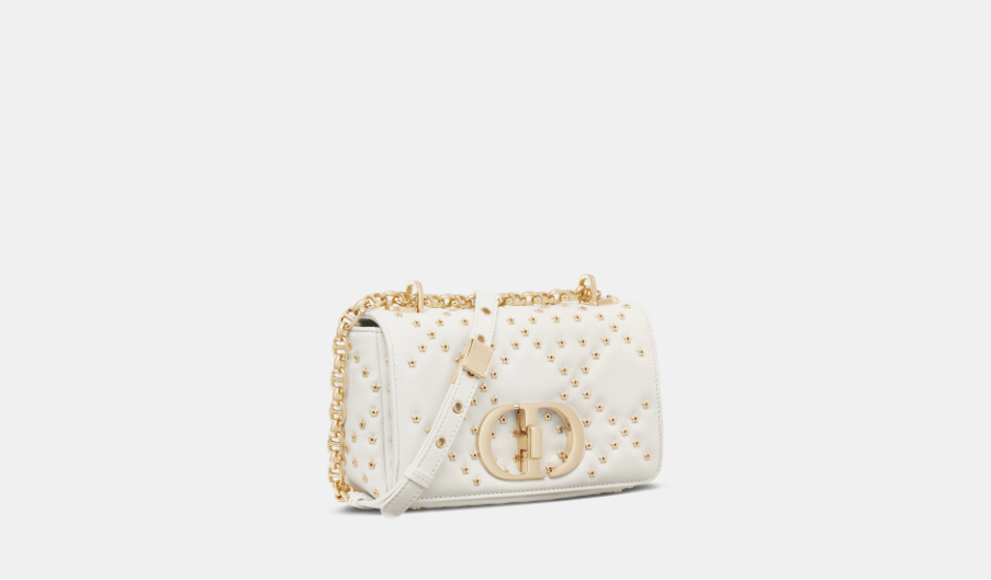 image of O1W1Db10124 Size: Os Small Dior Caro Bag In Latte, Women's