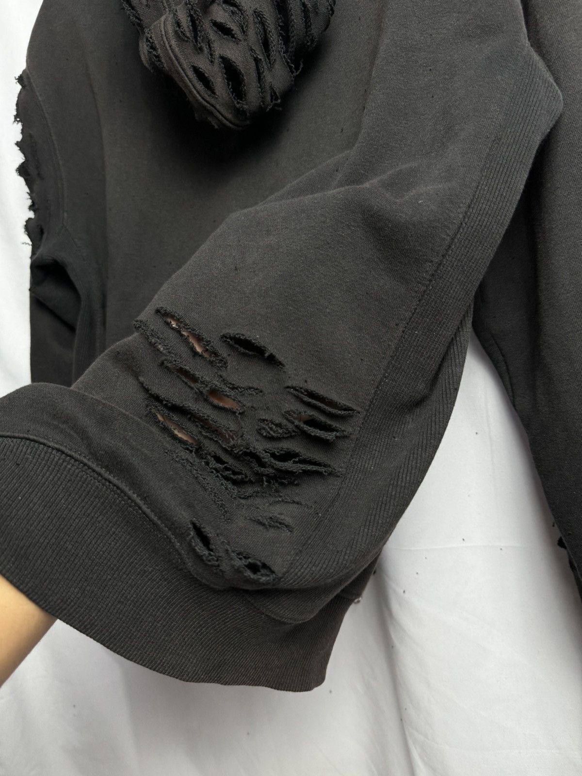 Hysteric Glamour Black Faded Distressed Hoodie by Gu Size US XL / EU 56 / 4 - 8 Thumbnail