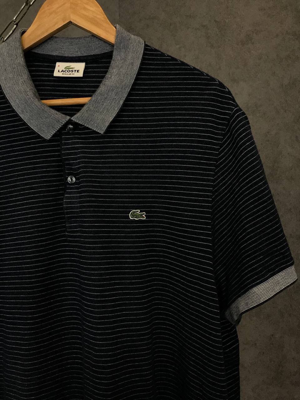 Lacoste Lacoste vintage designer luxury striped polo tee Size US XXL / EU 58 / 5 - 2 Thumbnail