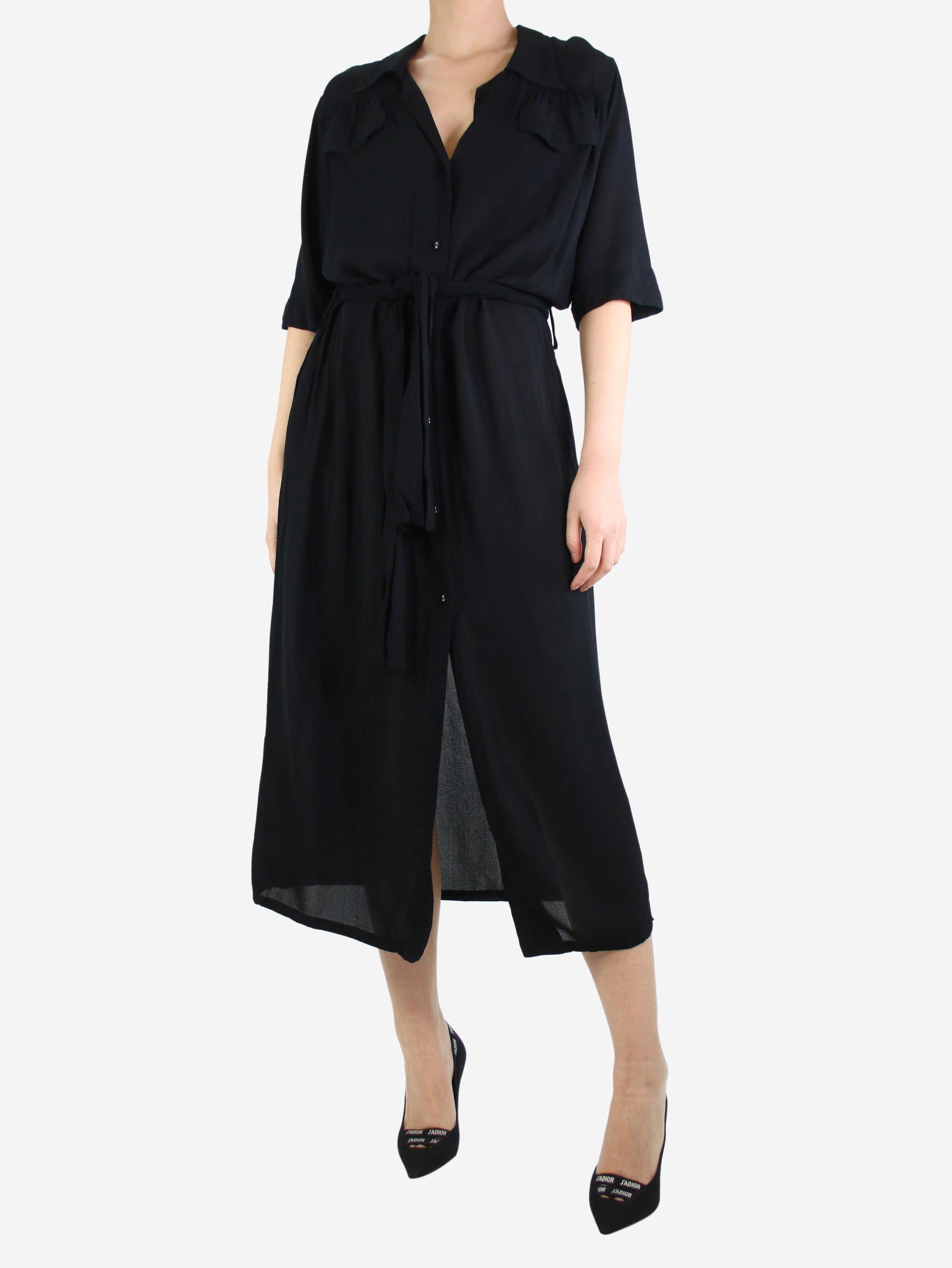 image of Raey Black Shirt Dress - Size Uk 12, Women's